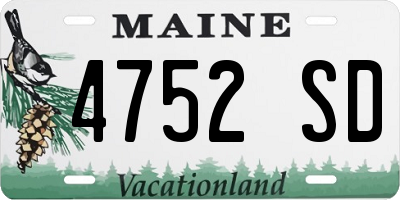 ME license plate 4752SD