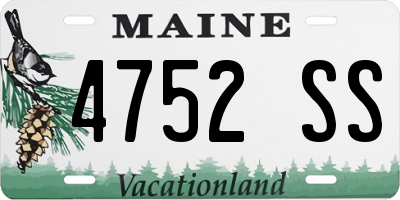 ME license plate 4752SS