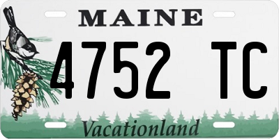 ME license plate 4752TC