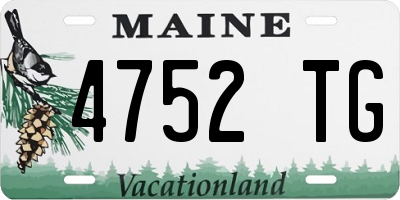 ME license plate 4752TG