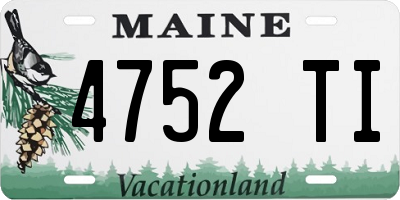 ME license plate 4752TI