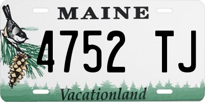 ME license plate 4752TJ