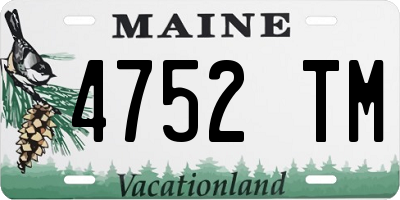 ME license plate 4752TM