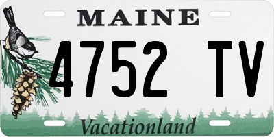 ME license plate 4752TV