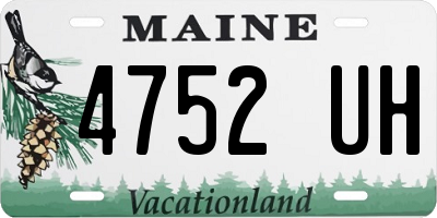 ME license plate 4752UH