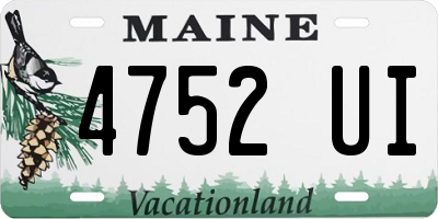 ME license plate 4752UI