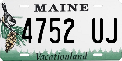 ME license plate 4752UJ