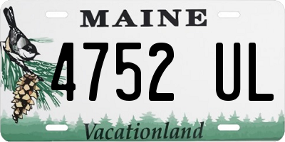 ME license plate 4752UL