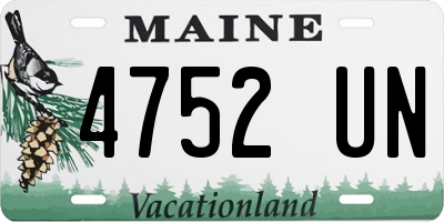 ME license plate 4752UN