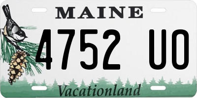 ME license plate 4752UO