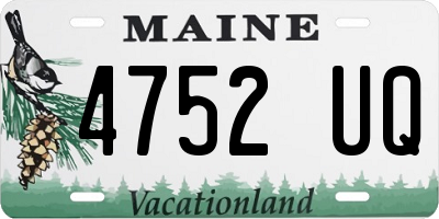 ME license plate 4752UQ