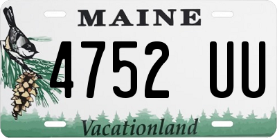 ME license plate 4752UU