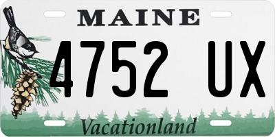 ME license plate 4752UX