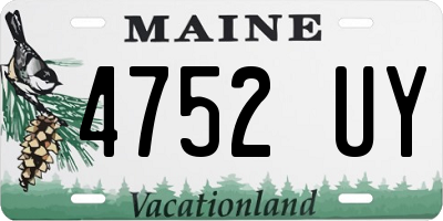ME license plate 4752UY