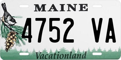 ME license plate 4752VA