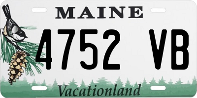 ME license plate 4752VB