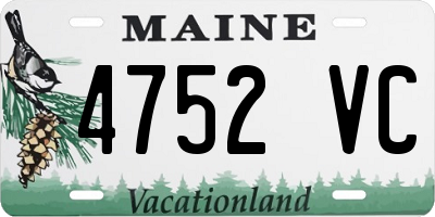 ME license plate 4752VC