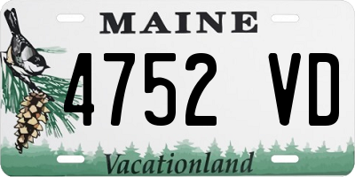 ME license plate 4752VD