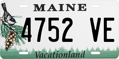 ME license plate 4752VE