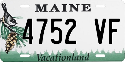 ME license plate 4752VF