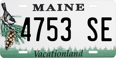 ME license plate 4753SE