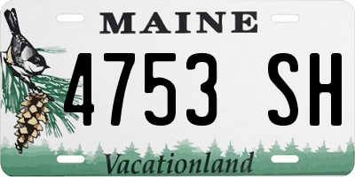 ME license plate 4753SH