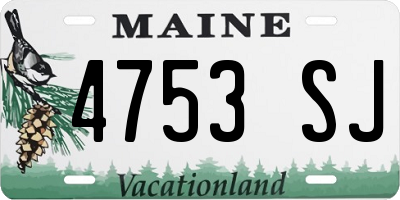 ME license plate 4753SJ