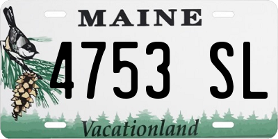 ME license plate 4753SL