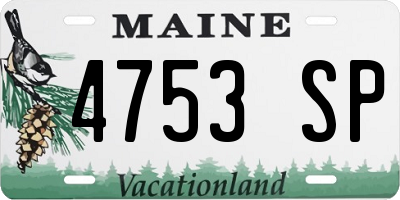 ME license plate 4753SP
