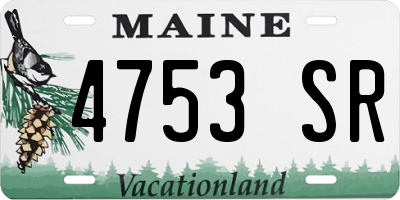 ME license plate 4753SR