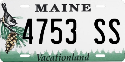 ME license plate 4753SS