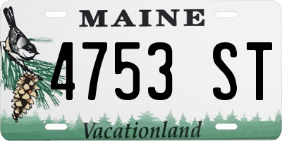 ME license plate 4753ST