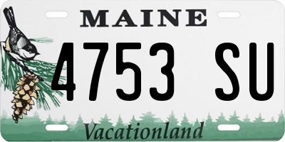 ME license plate 4753SU