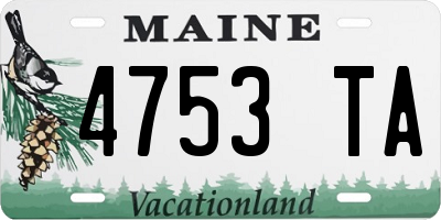 ME license plate 4753TA