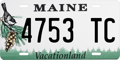 ME license plate 4753TC