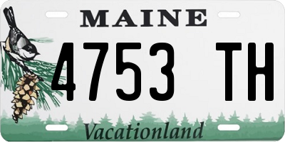ME license plate 4753TH