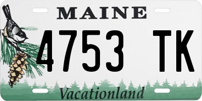 ME license plate 4753TK