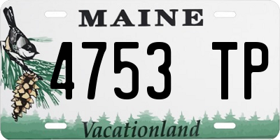 ME license plate 4753TP
