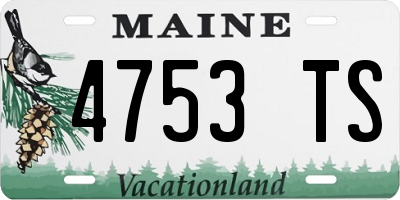 ME license plate 4753TS