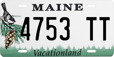 ME license plate 4753TT