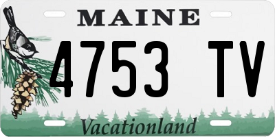 ME license plate 4753TV