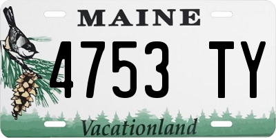 ME license plate 4753TY