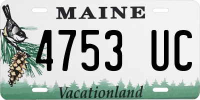ME license plate 4753UC