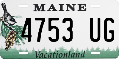 ME license plate 4753UG