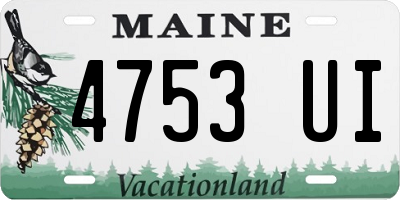 ME license plate 4753UI