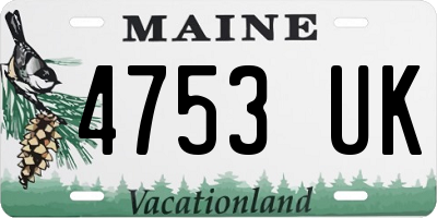 ME license plate 4753UK