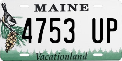 ME license plate 4753UP