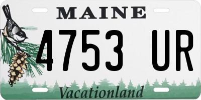 ME license plate 4753UR