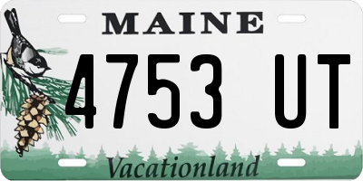 ME license plate 4753UT