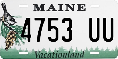 ME license plate 4753UU